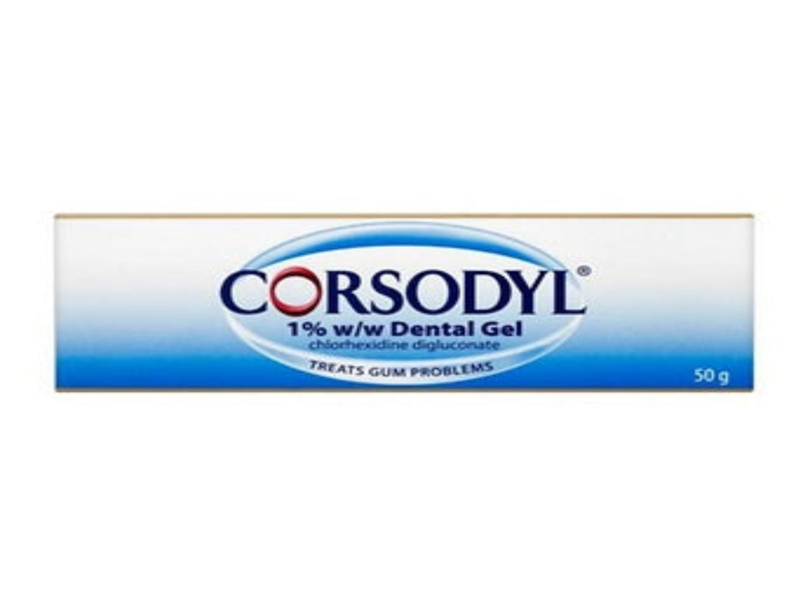 Corsodyl Dental Gel, intensive gum care treatment with 1% chlorhexidine digluconate. Helps fight plaque, gingivitis, and mouth ulcers for healthier gums. Available at Happy Pharmacy with trusted healthcare support.