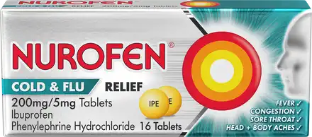 Nurofen Cold & Flu 200mg/5mg - 24 Tablets